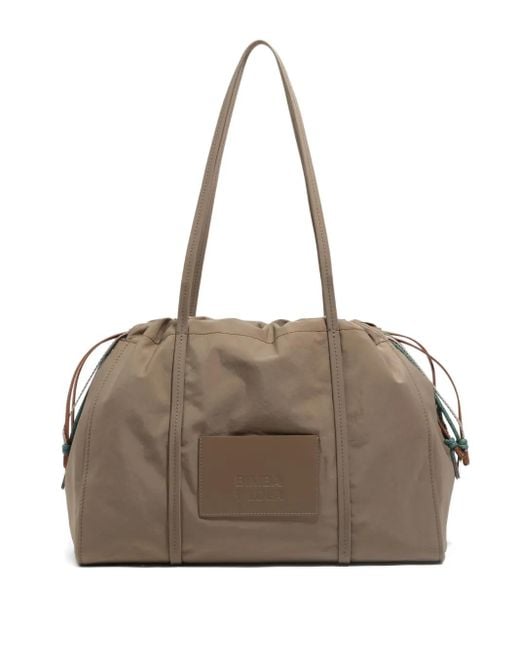 Bimba Y Lola Brown Drawstring Top-Handle Shoulder Bag