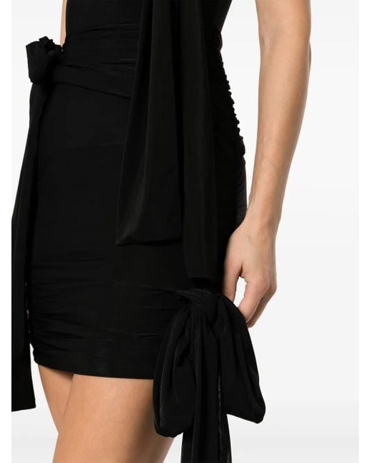 Blumarine Black Sash-Detailing Mini Dress