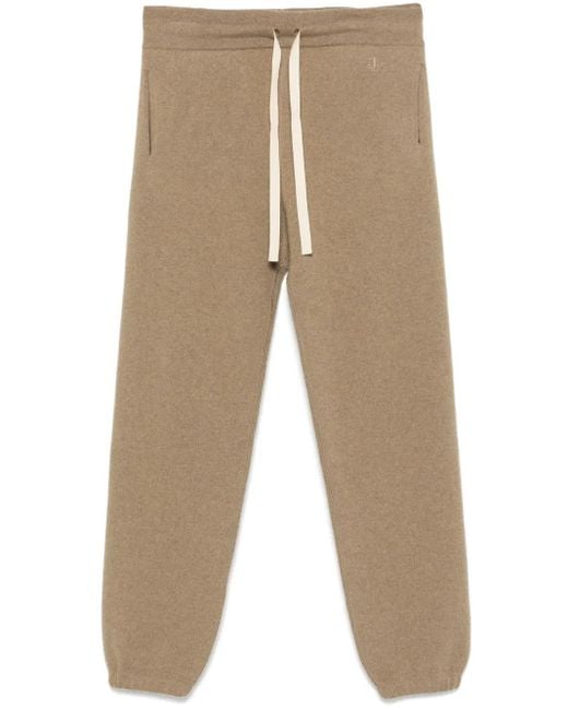 Jil Sander Natural Knitted Track Pants