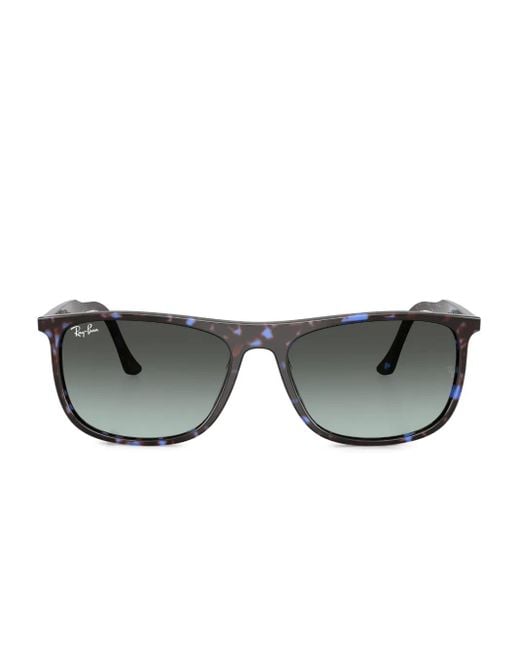 Ray-Ban Gray Rectangle-Frame Sunglasses