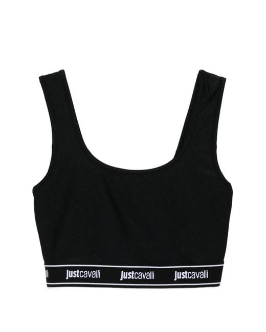 Just Cavalli Black Logo Band Top