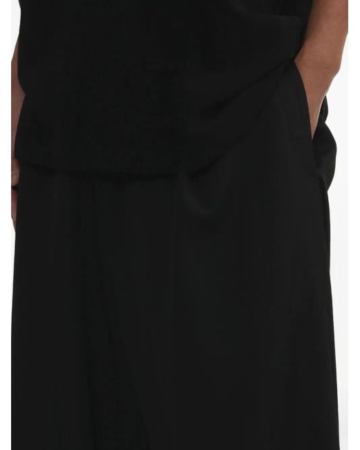 Yohji Yamamoto Black Wool Trousers for men