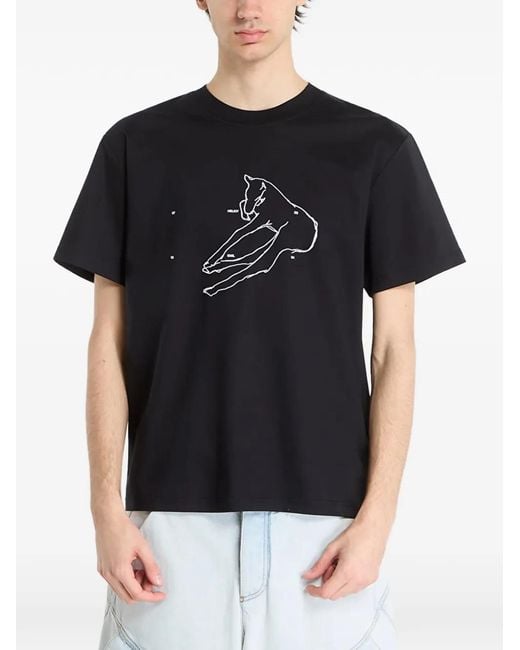 HELIOT EMIL Black Colt T-Shirt for men