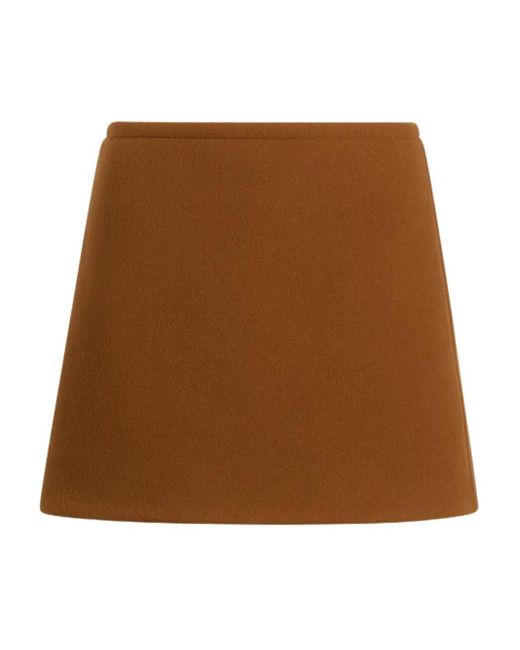 Patou Wollen Mini-Rok in het Brown