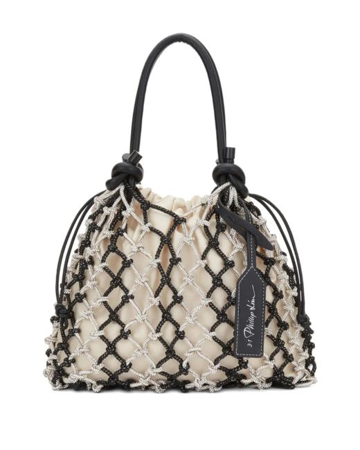 3.1 Phillip Lim Black Mini Sac Knotted Net Tote Bag