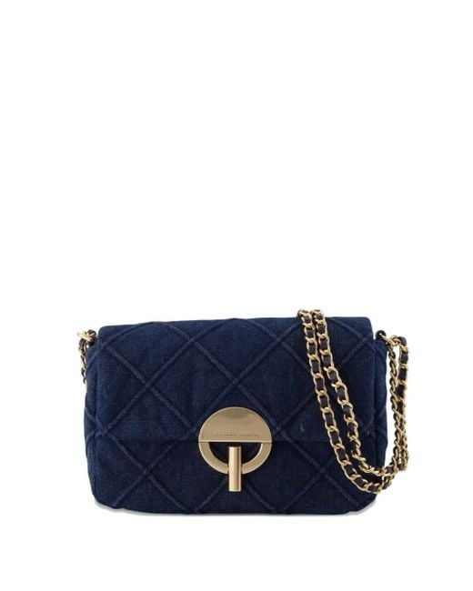 Vanessa Bruno Blue Medium Moon Quilted Chain-strap Shoulder Bag