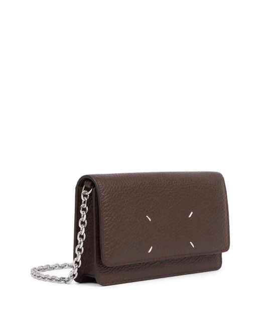 Maison Margiela Brown Four-Stitch Logo Bag