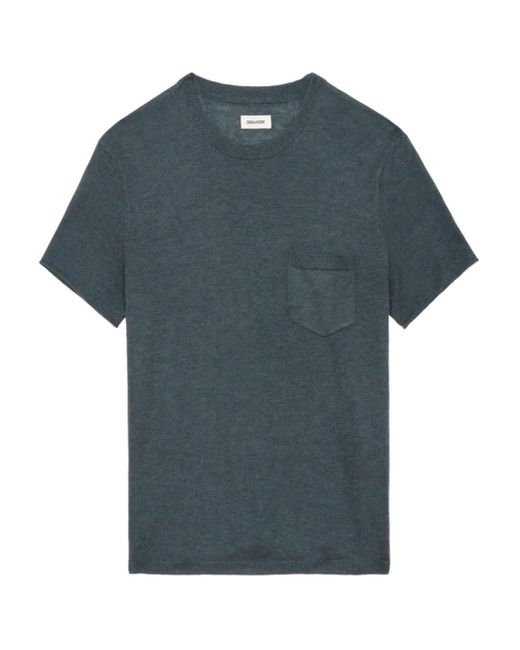 Zadig & Voltaire Blue Jimmy T-Shirt for men