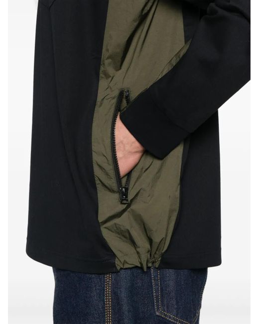Sacai Black Jersey-Texture Sweatshirt for men