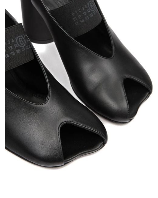 MM6 by Maison Margiela Black Anatomic Numeric Slingback