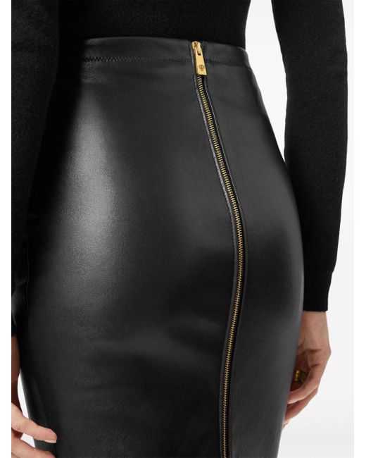 Falda midi de tubo Versace de color Black