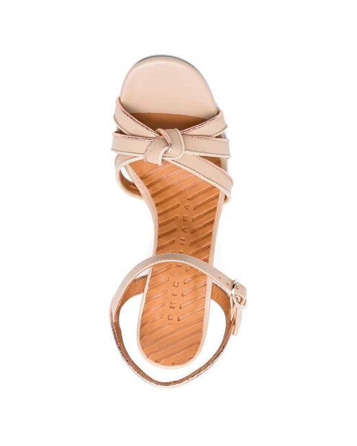 Chie Mihara Pink Ballah Knotted Leather Sandals