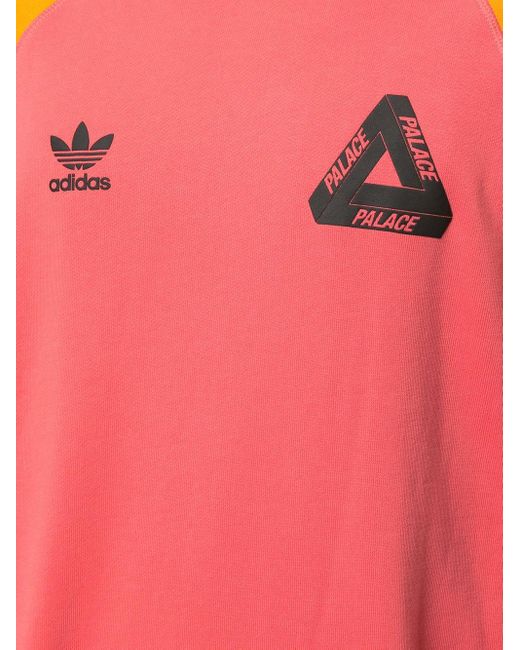 Palace Cotton X Adidas Crew Neck Sweatshirt in Pink for Men | Lyst UK