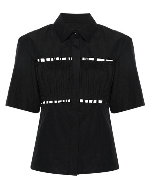 Blusa Satu con pieghe di Nanushka in Black