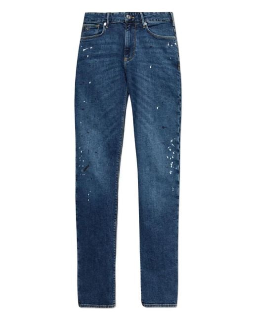 Emporio Armani Jeans Met Verfspatten in het Blue voor heren