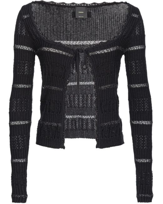 Pinko ストライプ カーディガン Black