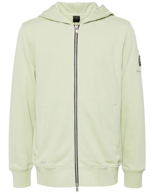 Moose Knuckles Green Logo-appliqué Cotton Track Jacket for men