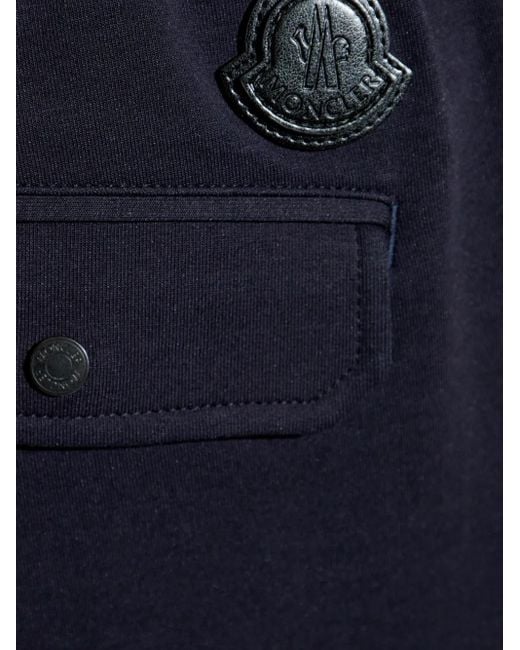 Moncler Blue Drawstring Waist Trousers for men