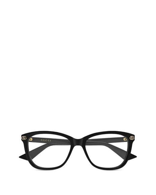 Gucci Black Double G Cat-Eye Glasses