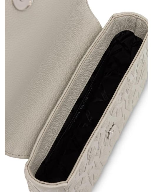ARMANI EXCHANGE Gray Logo-Embossed Crossbody Bag