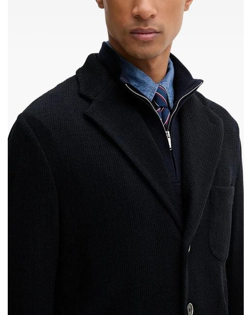 Blazer Con Botones Barena de hombre de color Black