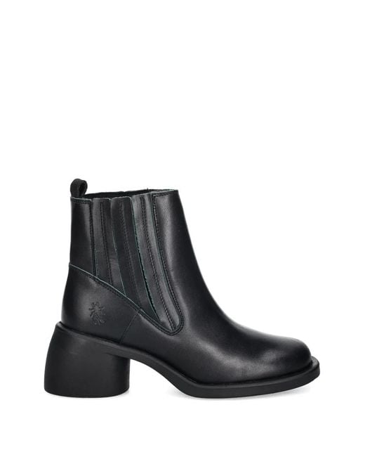 Fly London Black Stiefel Mit Blockabsatz