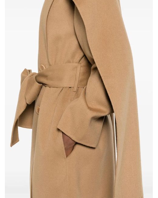 Joseph Natural Wool-Blend Double-Breasted Belted Coat
