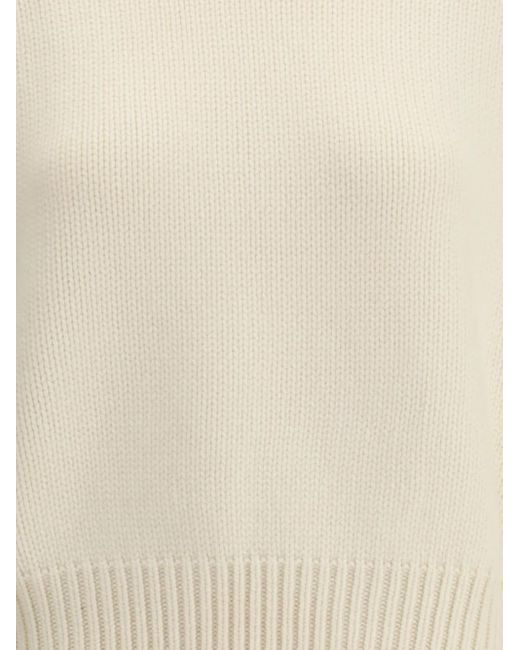 Sa Su Phi Natural Crew-Neck Knitted Sweater