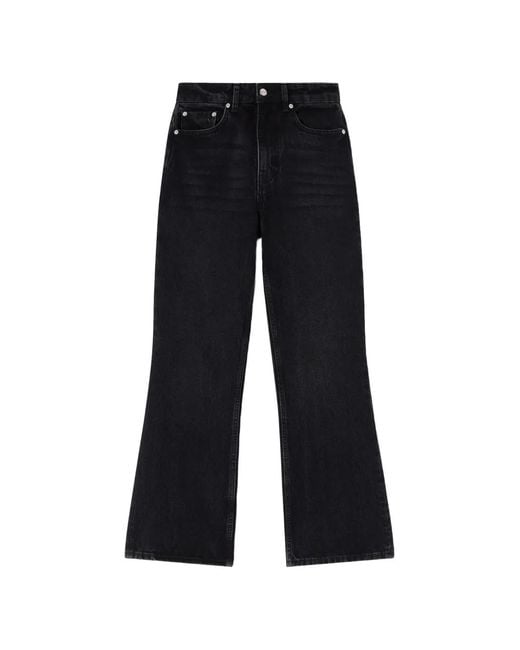 Ganni Black Betzy Cropped Jeans