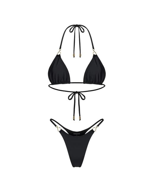 Korobeynikov White Hardware-Detail Triangle Bikini
