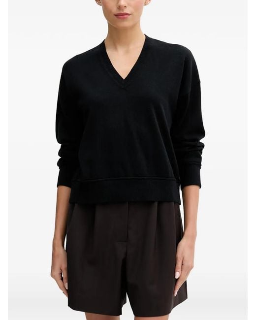 Pull À Col V Benetton en coloris Black
