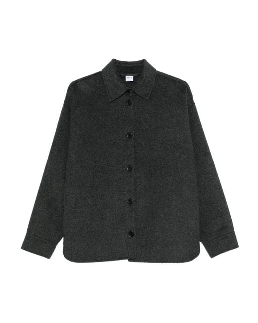 Aspesi Black Buttoned Wool Jacket