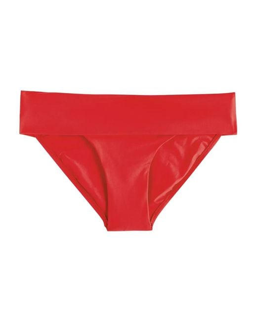 Melissa Odabash Red Brussels Rollover Bikini Bottoms