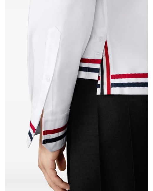 Thom Browne White Buttoned-Cuffs Shirt for men