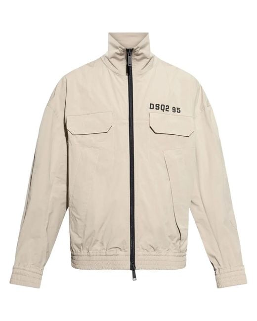 DSquared² Natural Logo-Print Jacket for men