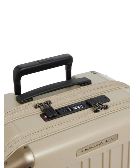 Piquadro Natural Dual-Opening Cabin Luggage
