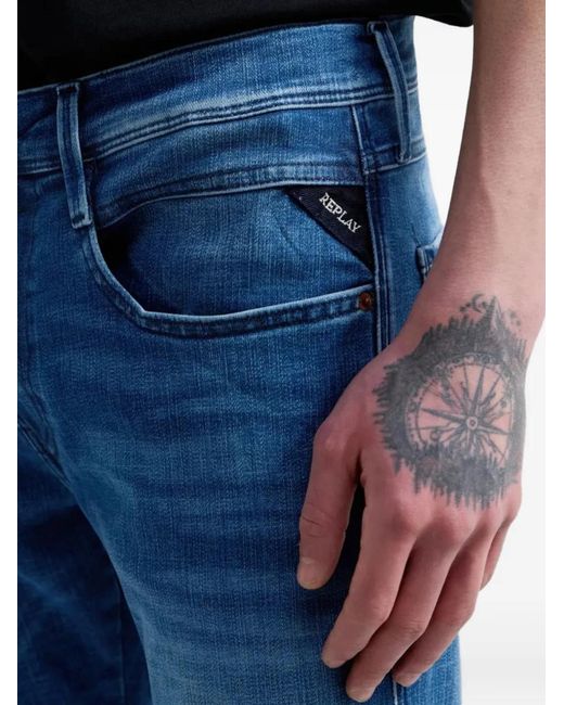 Replay Blue Five-Pocket Jeans for men