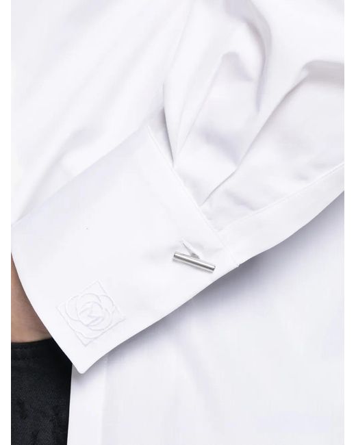 Marella White Tabarin Button-Fastening Shirt