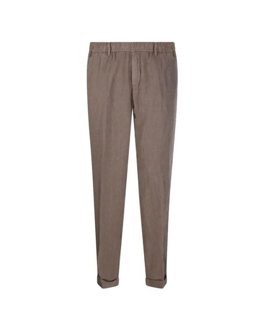 Myths Brown Elasticated-Waistband Trousers for men