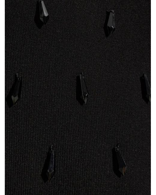 By Malene Birger Black Hysa Bead-Embellished Fringe Top