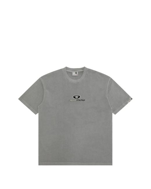 Aape By A Bathing Ape Gray Graphic-Print T-Shirt for men