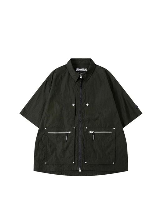 Spoonyard Black Zip-Up Pocket Shirt