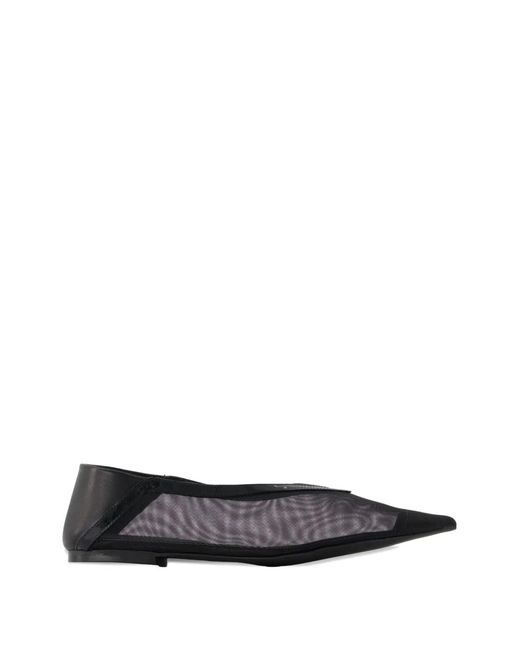 Anine Bing White Aneka Mesh Ballet Flats