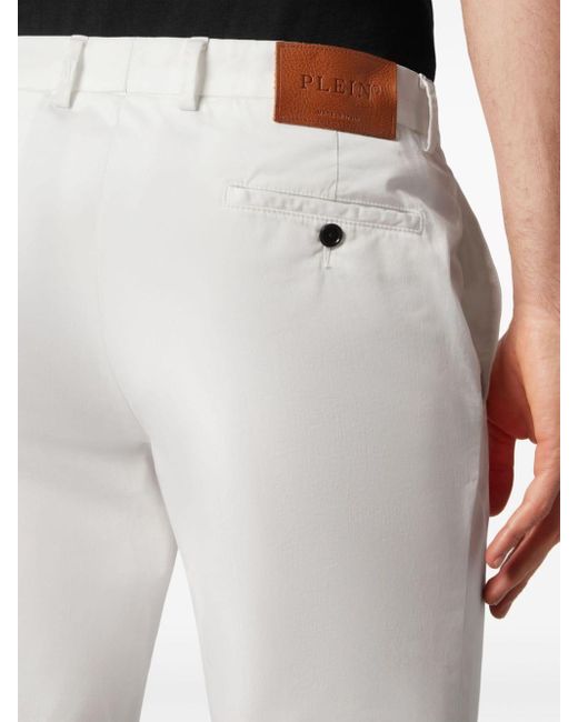 Pantalon chino à coupe slim Philipp Plein pour homme en coloris White