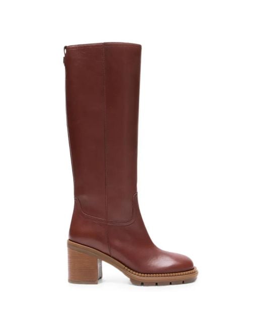 Casadei Brown Concept Lug-Sole Boots