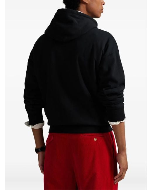 Polo Ralph Lauren Black Formal Suit Bears Graphic Hoodie for men