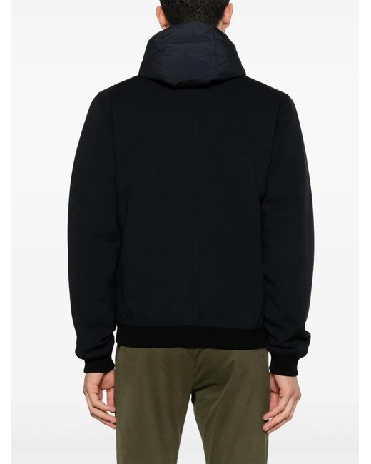 Moorer Black Padded Hooded Jacket for men