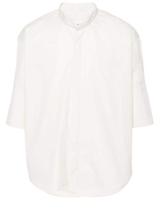 Camicia con colletto alla coreana di AMI in White