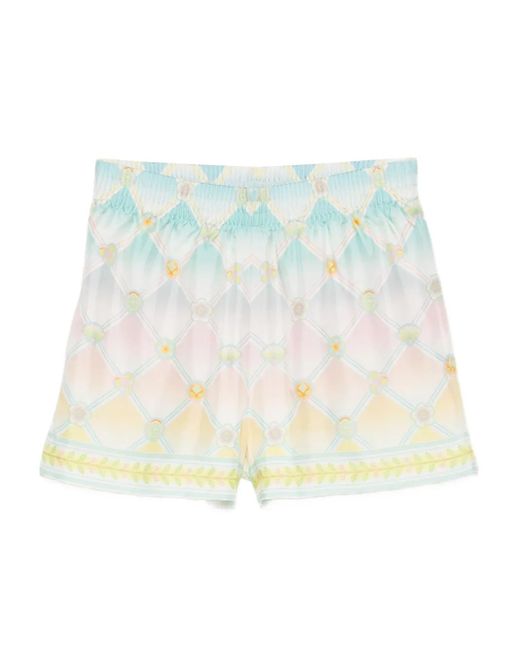 Casablanca Blue Diamond-Pattern Shorts
