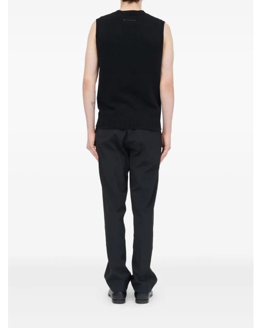 メンズ MM6 by Maison Martin Margiela Vネック ベスト Black